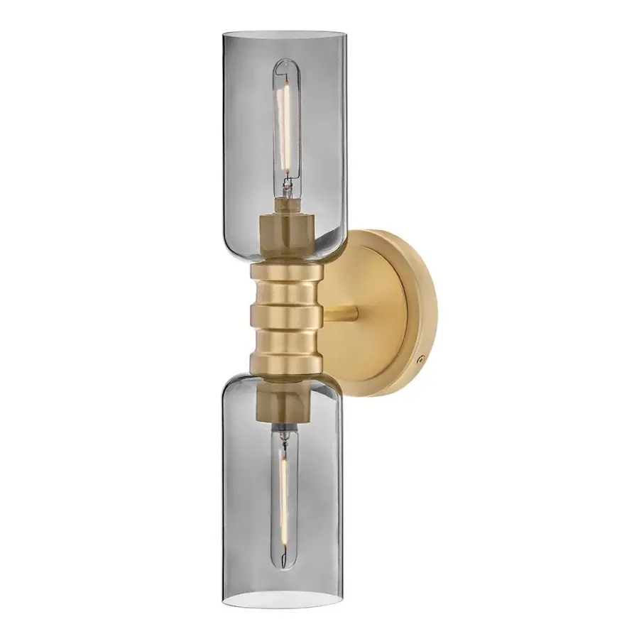 Naomi Medium Two Light Sconce in Lacquered Brass - Image 1