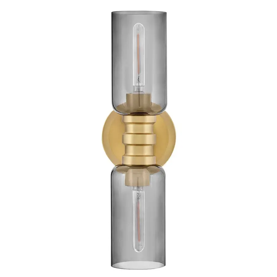 Naomi Medium Two Light Sconce in Lacquered Brass - Image 2
