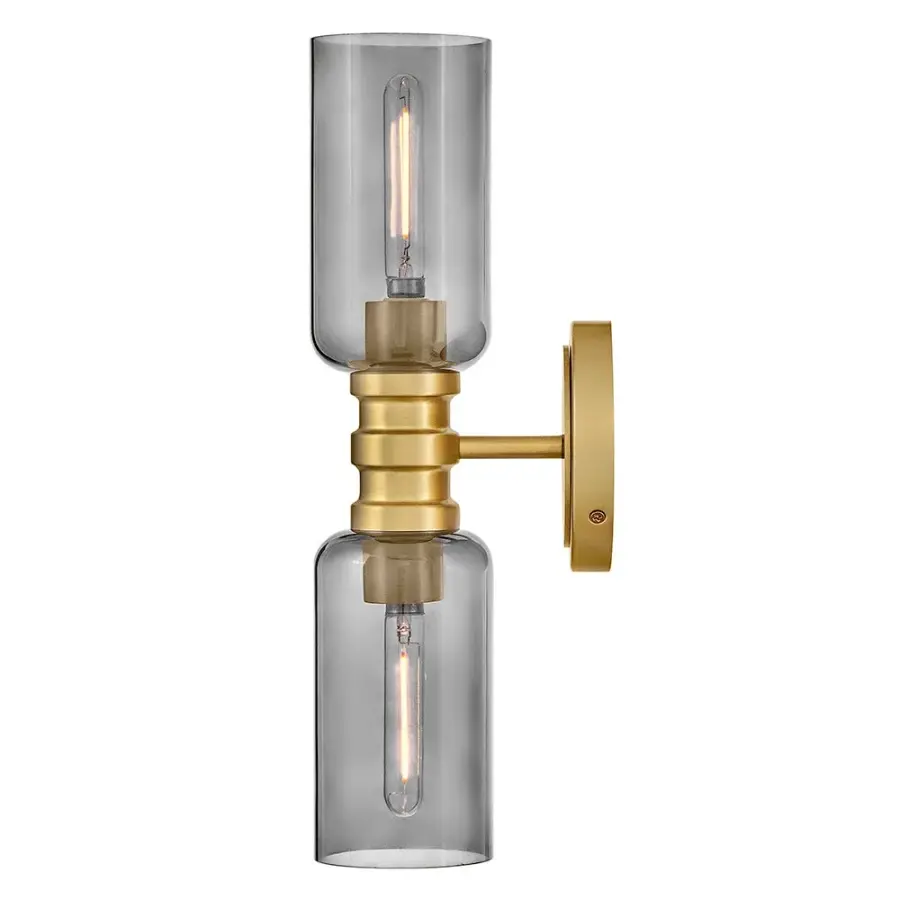 Naomi Medium Two Light Sconce in Lacquered Brass - Image 5