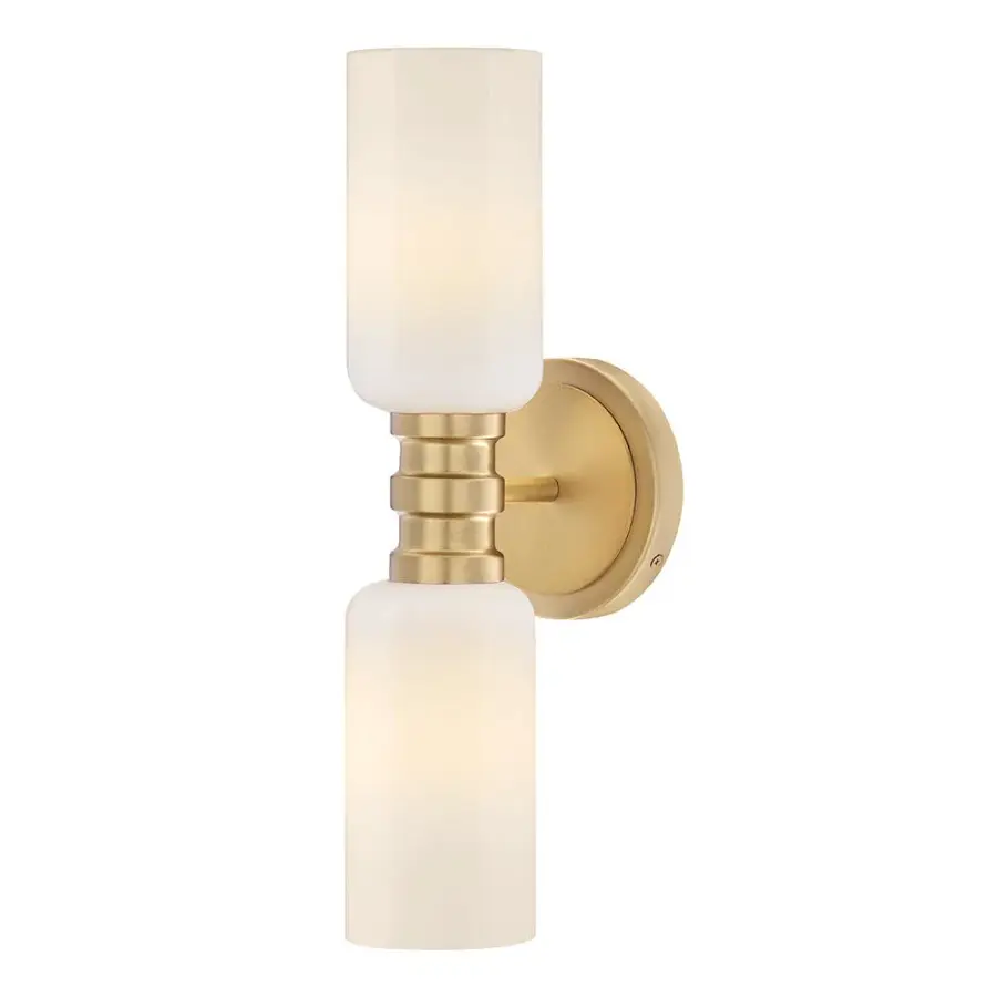 Naomi Medium Two Light Sconce in Lacquered Brass - Image 1