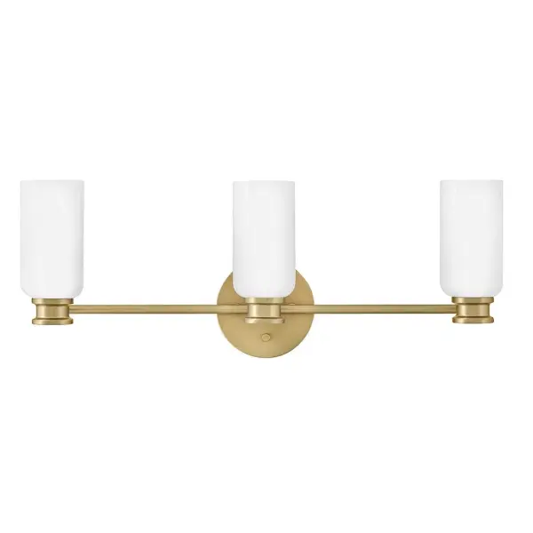 Naomi Medium Three Light Vanity in Lacquered Brass - Image 2