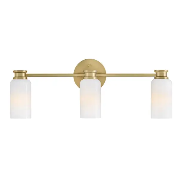 Naomi Medium Three Light Vanity in Lacquered Brass - Image 6