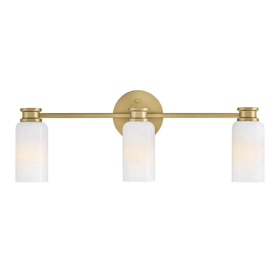 Naomi Medium Three Light Vanity in Lacquered Brass - Image 6
