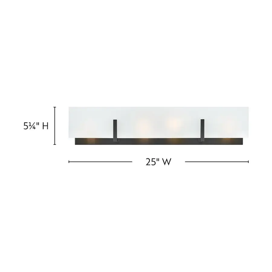 Roman 4-Light Vanity in Black - Image 2