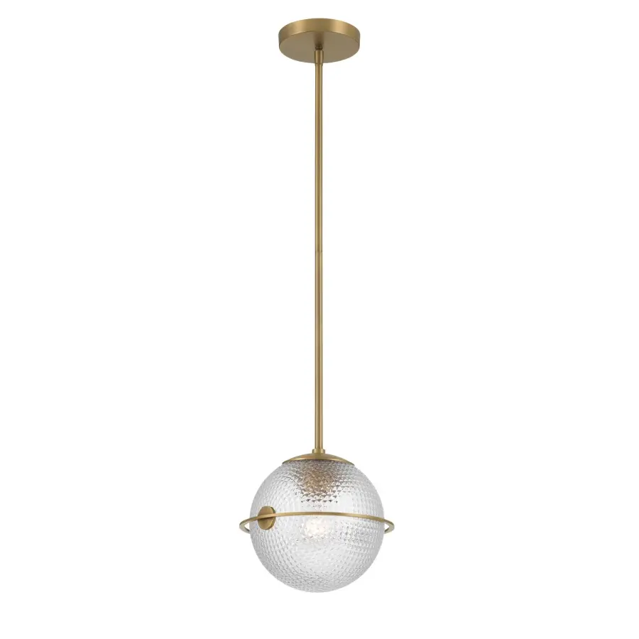 Luniva 9" Mini Pendant in Legacy Brass - Image 1