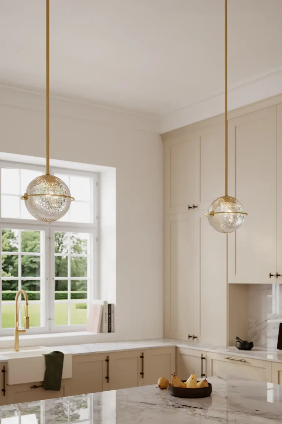 Luniva 9" Mini Pendant in Legacy Brass - Image 2