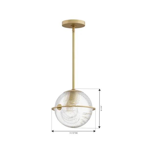 Luniva 9" Mini Pendant in Legacy Brass - Image 3