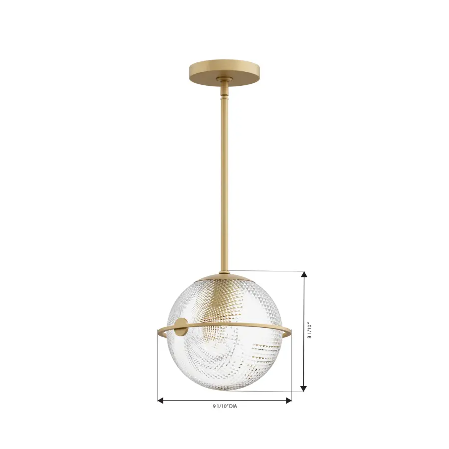 Luniva 9" Mini Pendant in Legacy Brass - Image 3