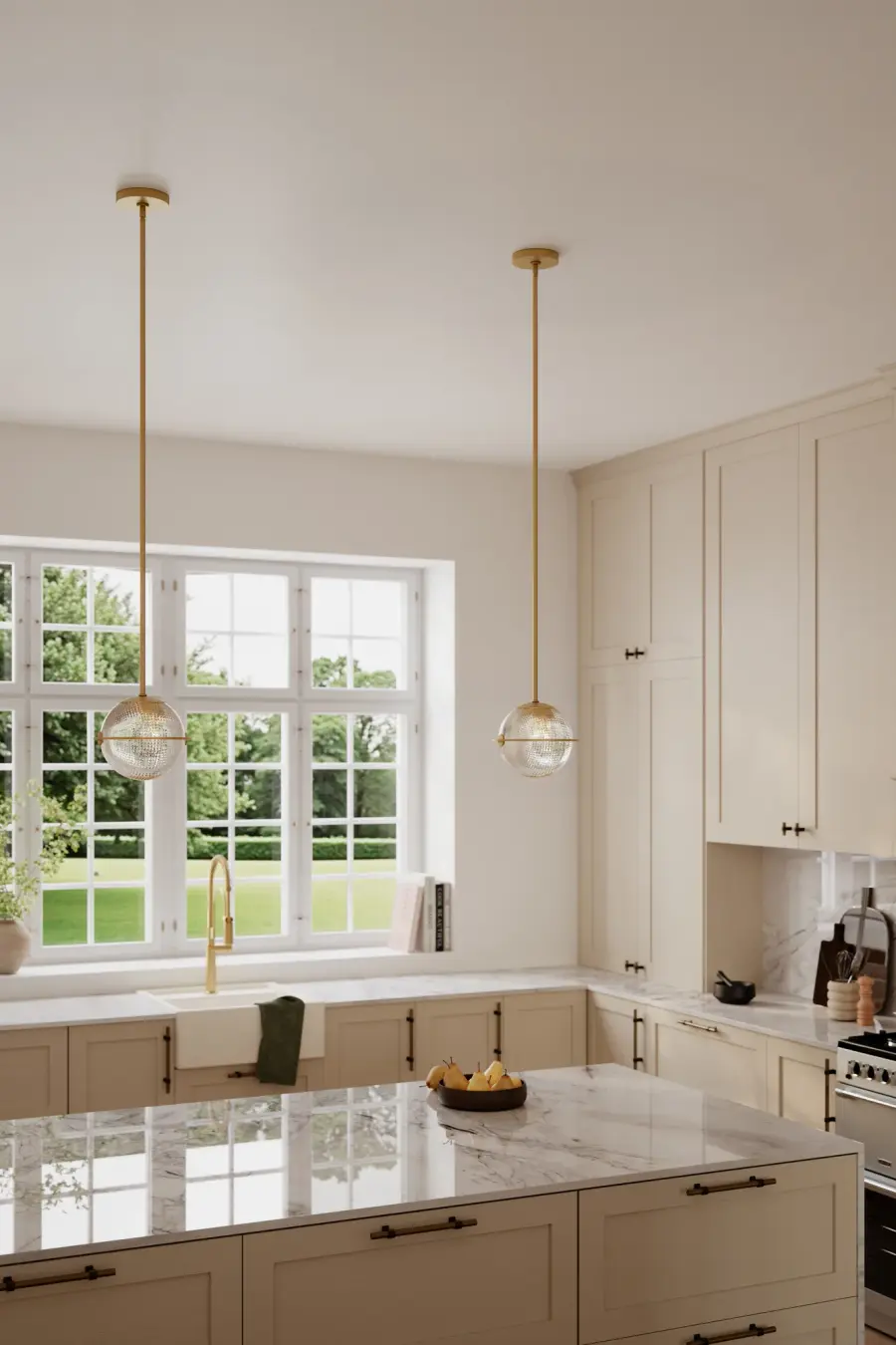 Luniva 9" Mini Pendant in Legacy Brass - Image 4