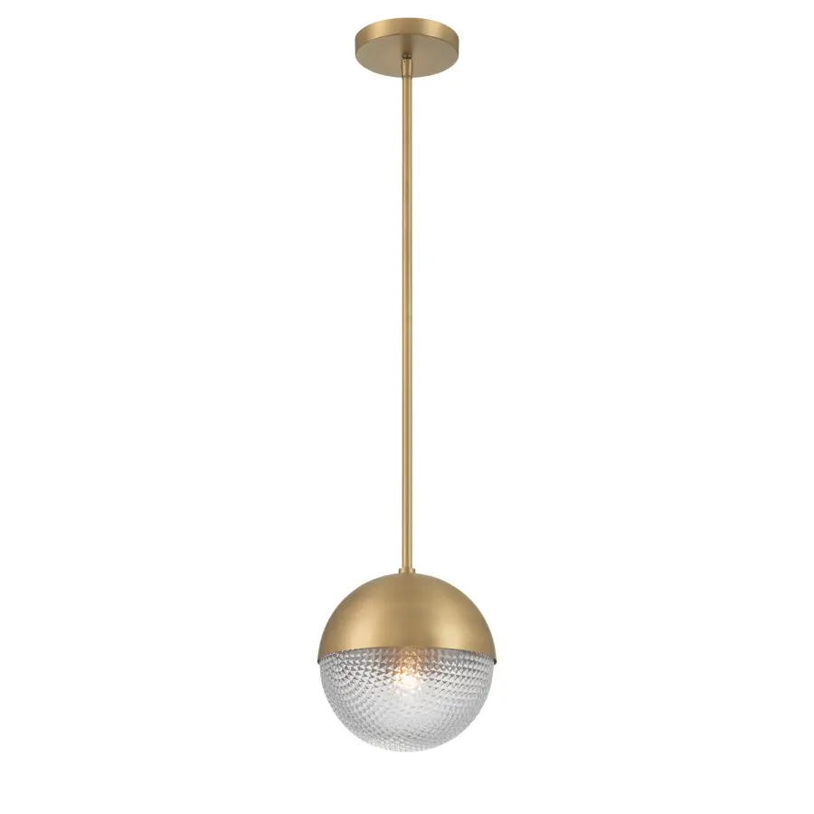 Luniva 8" Mini Pendant in Legacy Brass - Image 1