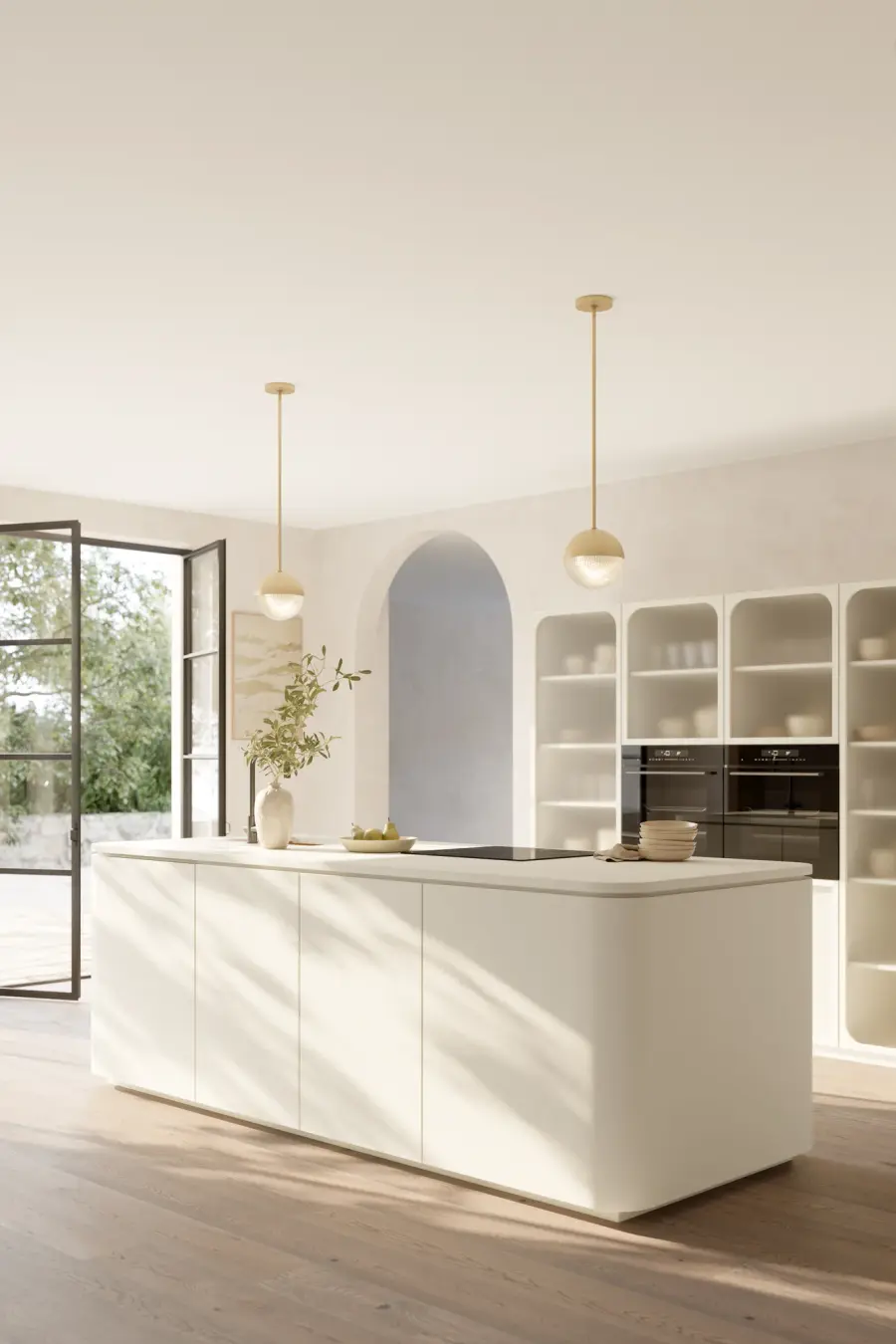 Luniva 8" Mini Pendant in Legacy Brass - Image 3