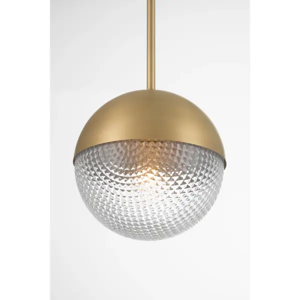 Luniva 8" Mini Pendant in Legacy Brass - Image 6