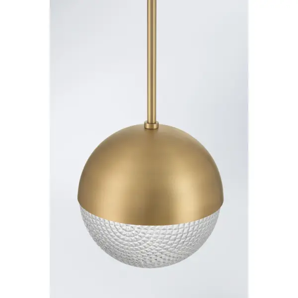 Luniva 8" Mini Pendant in Legacy Brass - Image 7