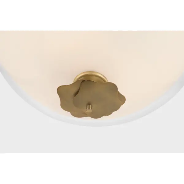 Elowen 15" 3-Light Semi-Flush Mount in Legacy Brass - Image 5