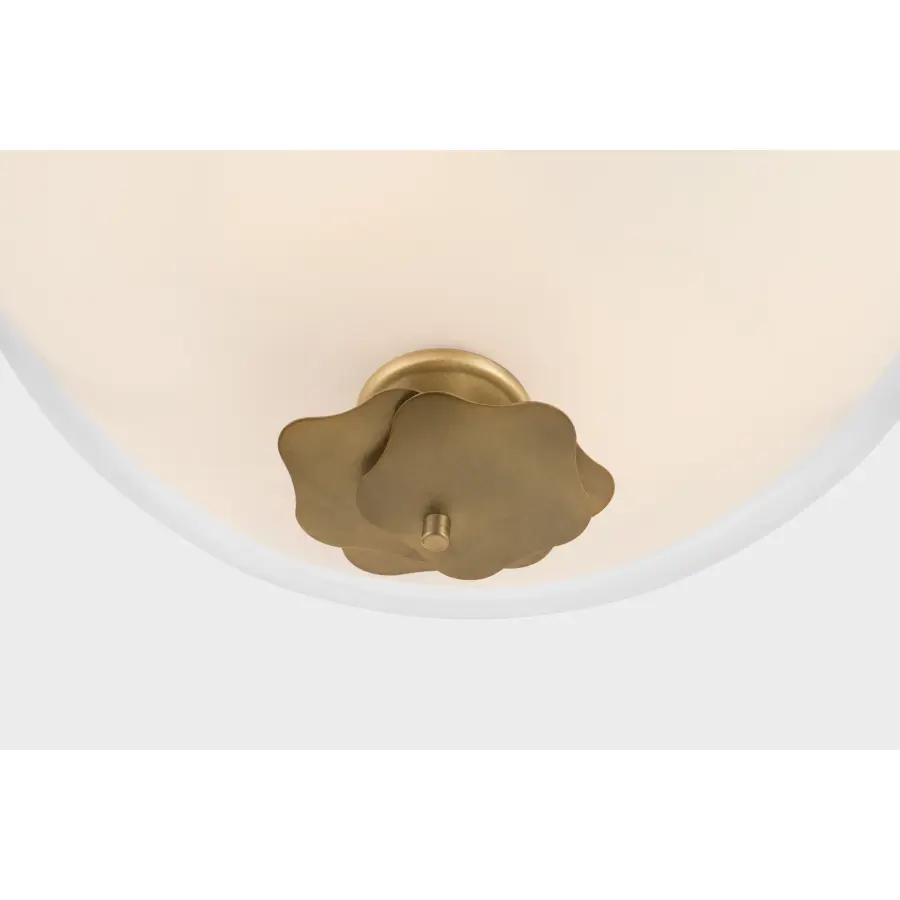 Elowen 15" 3-Light Semi-Flush Mount in Legacy Brass - Image 5