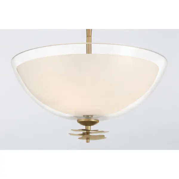 Elowen 15" 3-Light Semi-Flush Mount in Legacy Brass - Image 6