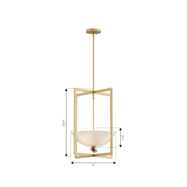 Elowen 18" 3-Light Pendant in Legacy Brass - Image 3