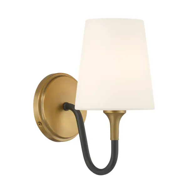 Brienne 1-Light Bath Sconce in Legacy Brass and Dark Matte Black - Image 5