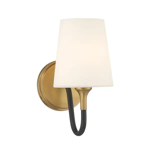 Brienne 1-Light Bath Sconce in Legacy Brass and Dark Matte Black - Image 6