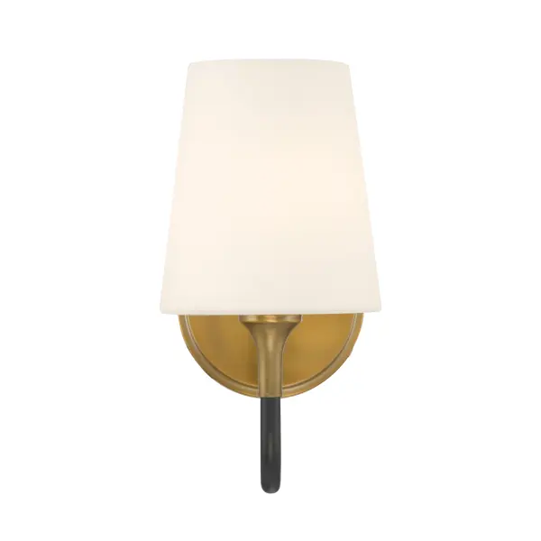 Brienne 1-Light Bath Sconce in Legacy Brass and Dark Matte Black - Image 7