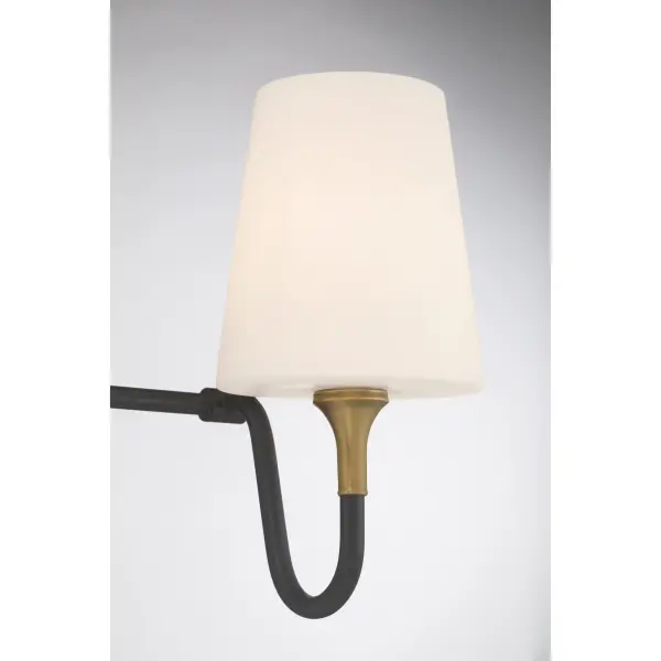 Brienne 15" 2-Light Vanity in Legacy Brass and Dark Matte Black - Image 3