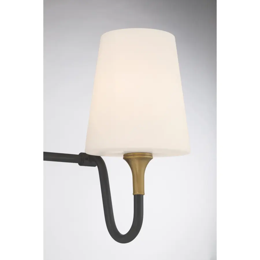 Brienne 15" 2-Light Vanity in Legacy Brass and Dark Matte Black - Image 3