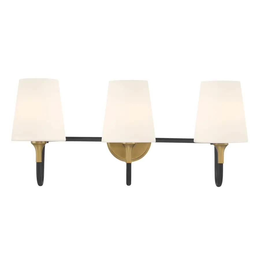 Brienne 24.5" 3-Light Vanity in Legacy Brass and Dark Matte Black - Image 6