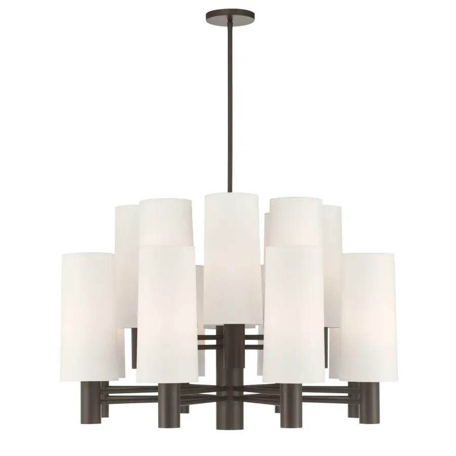 Draxen 34" 16-Light Chandelier in Dark Bronze - Image 11