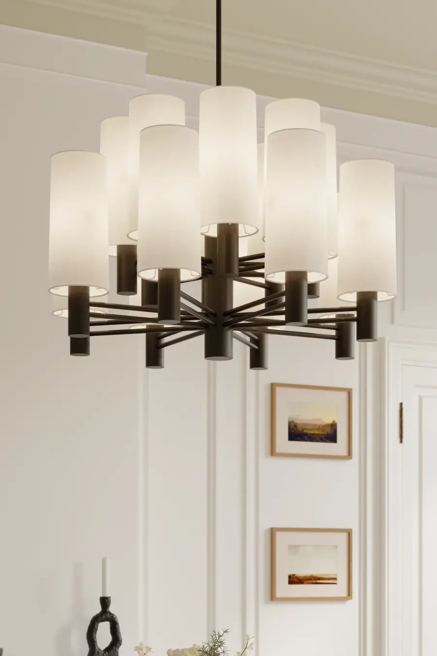 Draxen 34" 16-Light Chandelier in Dark Bronze - Image 5