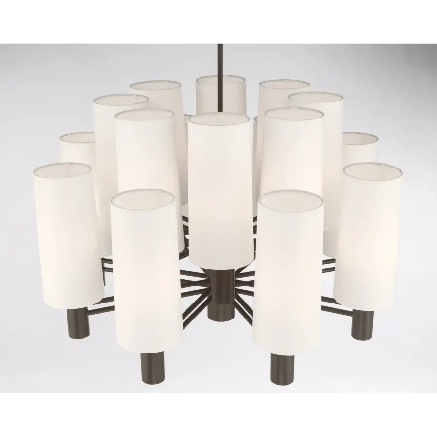 Draxen 34" 16-Light Chandelier in Dark Bronze - Image 6