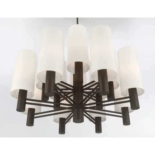 Draxen 34" 16-Light Chandelier in Dark Bronze - Image 7