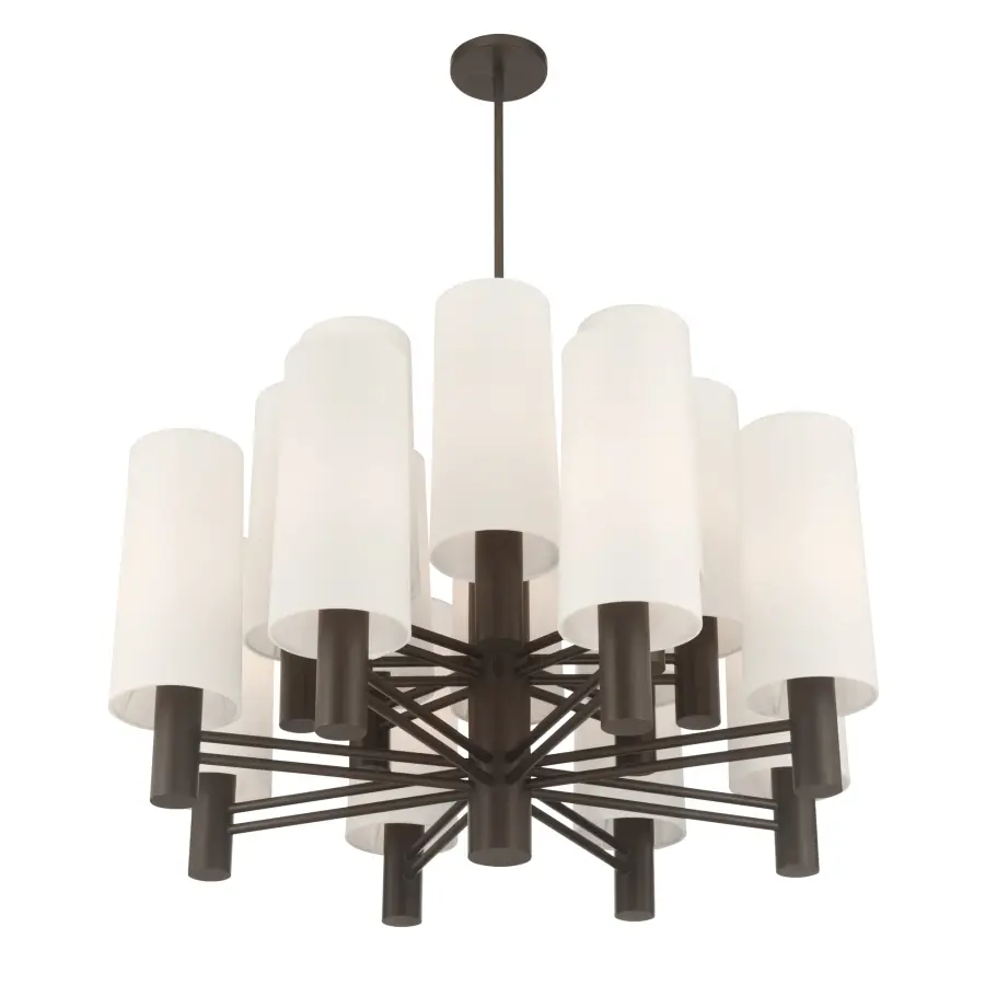 Draxen 34" 16-Light Chandelier in Dark Bronze - Image 9