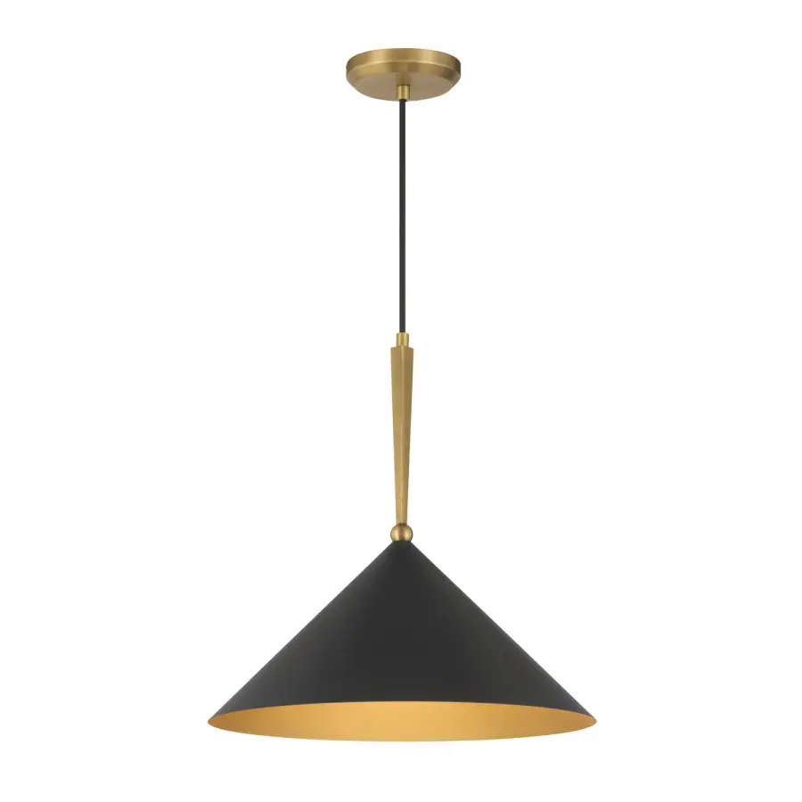 Cortan 16" 1-Light Pendant in Legacy Brass - Image 1