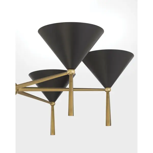 Cortan 36" 6-Light Chandelier in Legacy Brass - Image 7