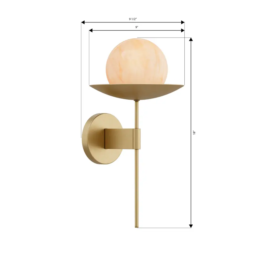 Olenne 18" High 1-Light Wall Sconce in Legacy Brass - Image 2