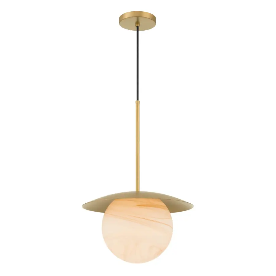 Olenne 14" 1-Light Pendant in Legacy Brass - Image 1