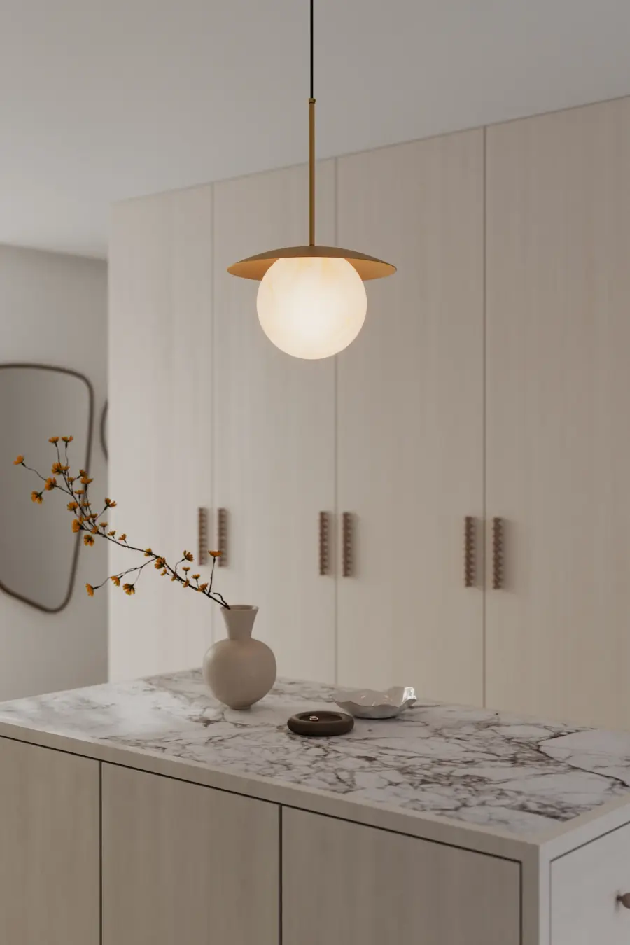 Olenne 14" 1-Light Pendant in Legacy Brass - Image 2
