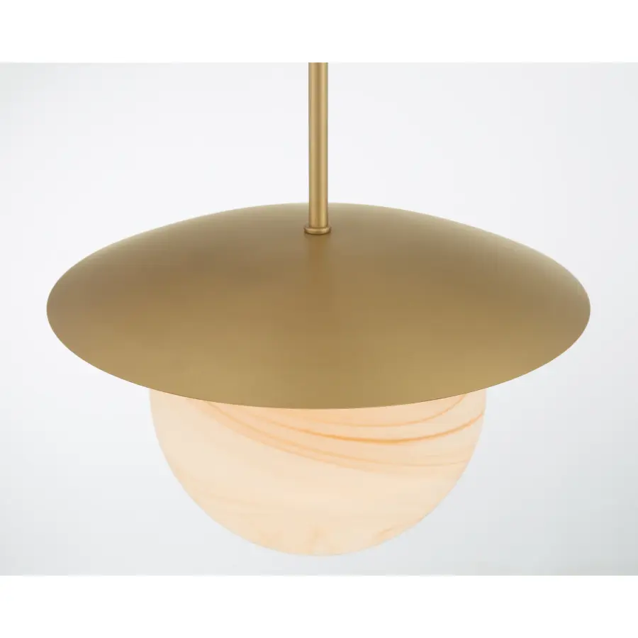 Olenne 14" 1-Light Pendant in Legacy Brass - Image 7