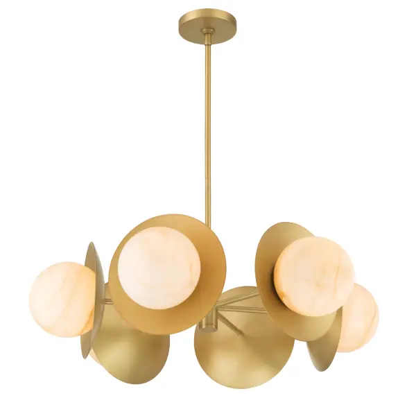 Olenne 28" 6-Light Pendant in Legacy Brass - Image 6