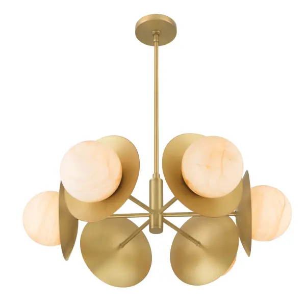 Olenne 28" 6-Light Pendant in Legacy Brass - Image 7