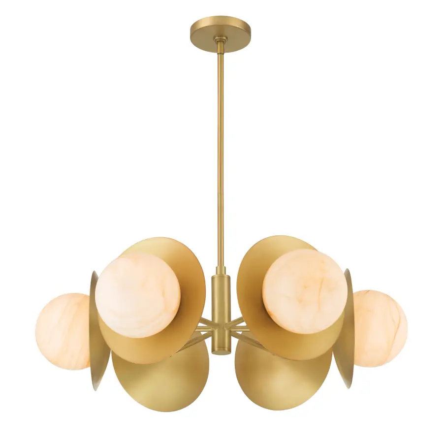 Olenne 28" 6-Light Pendant in Legacy Brass - Image 8