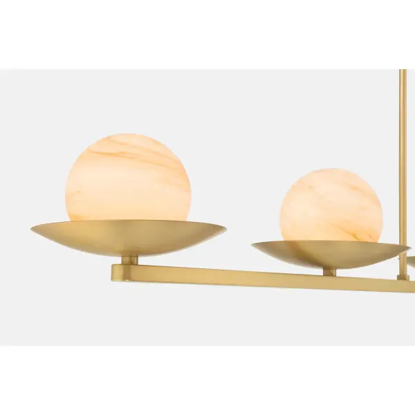 Olenne 64" 5-Light Linear Chandelier in Legacy Brass - Image 5