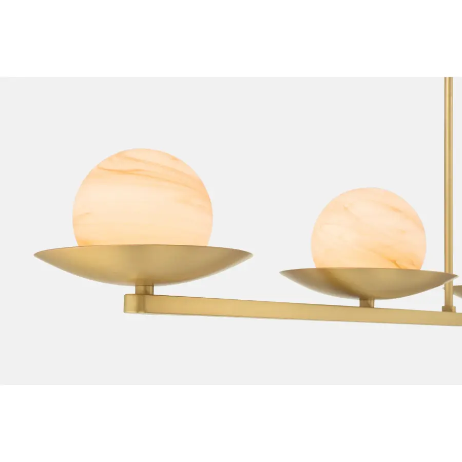 Olenne 64" 5-Light Linear Chandelier in Legacy Brass - Image 5