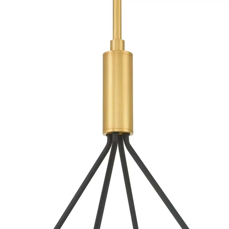 Olenne 42" 8-Light Pendant in Legacy Brass and Dark Matte Black - Image 7