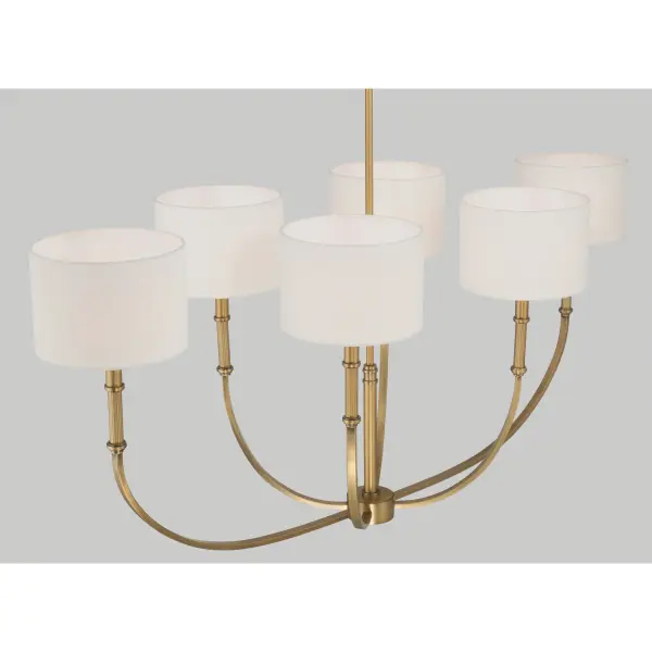 Molvene 48" 6-Light Linear Chandelier in Legacy Brass - Image 5