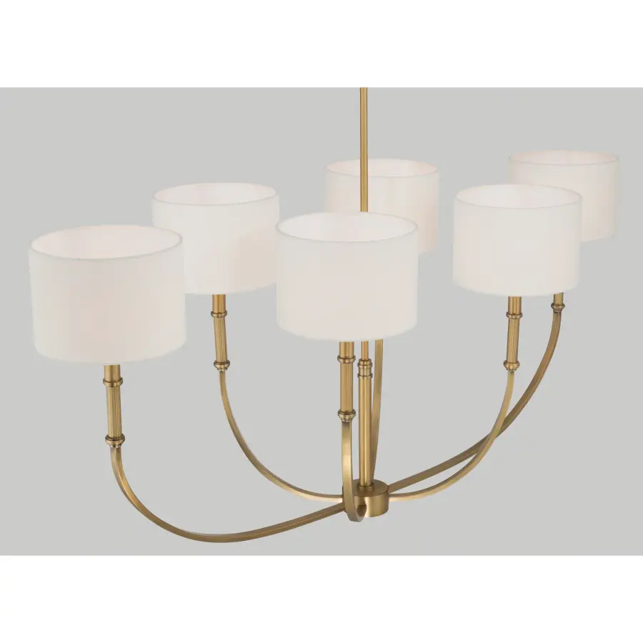 Molvene 48" 6-Light Linear Chandelier in Legacy Brass - Image 5