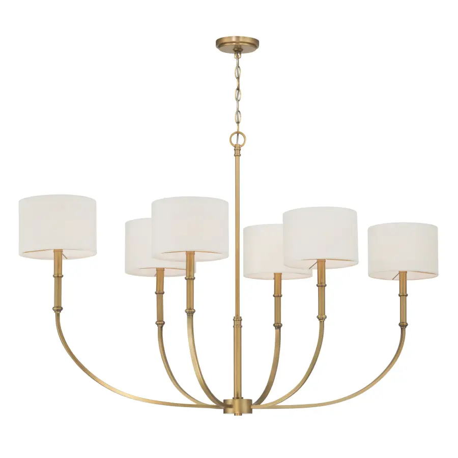 Molvene 48" 6-Light Linear Chandelier in Legacy Brass - Image 7