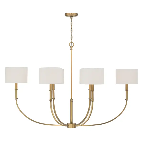 Molvene 48" 6-Light Linear Chandelier in Legacy Brass - Image 8