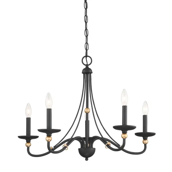 Elegant Transitional Chandelier with Sophisticated Two-Tone Finish