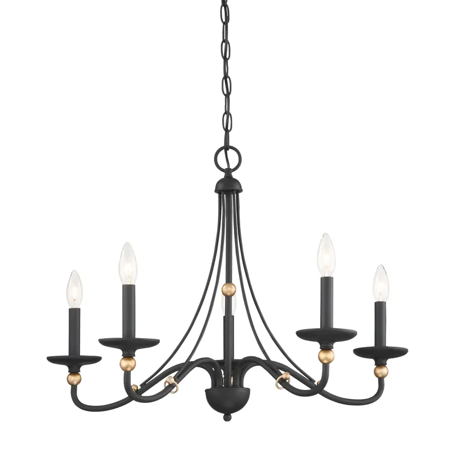 Elegant Transitional Chandelier with Sophisticated Two-Tone Finish